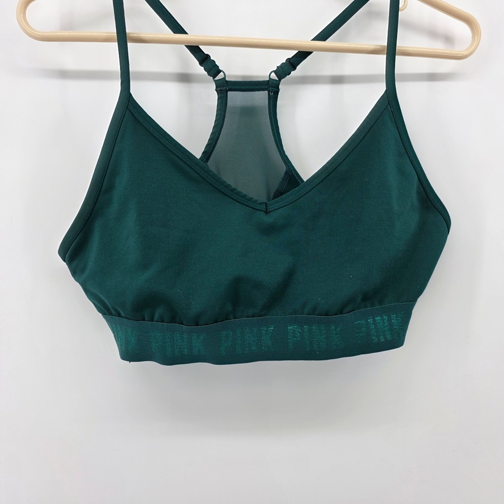 Pink Active Bra Green‎ Womens X-large Adjustable Straps Work out Yoga